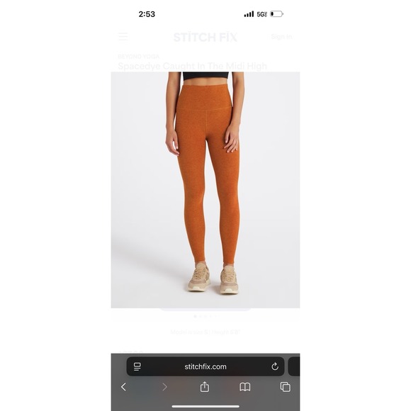 Beyond Yoga Spacedye Caught in the Midi 7/8 Leggings Warm Clay Heather Sz Med - Picture 8 of 8